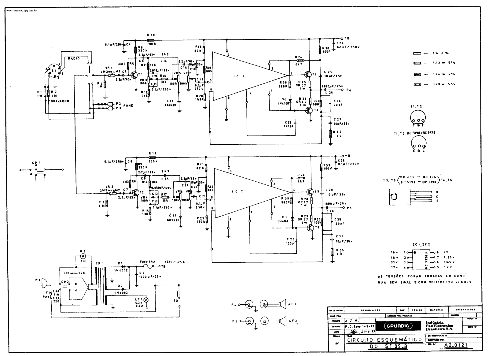 Grundig ST-95-B Schematic