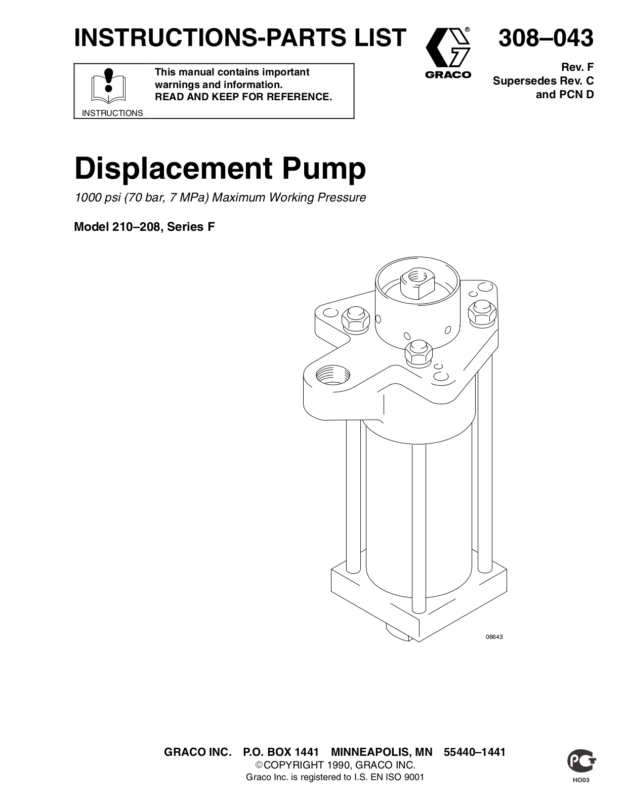 Hitachi 210-208, SERIES F User Manual