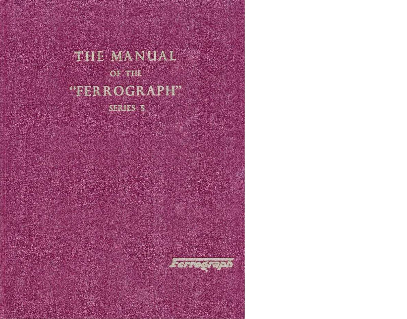 Ferrograph 5 Owners manual - ManualMachine.com