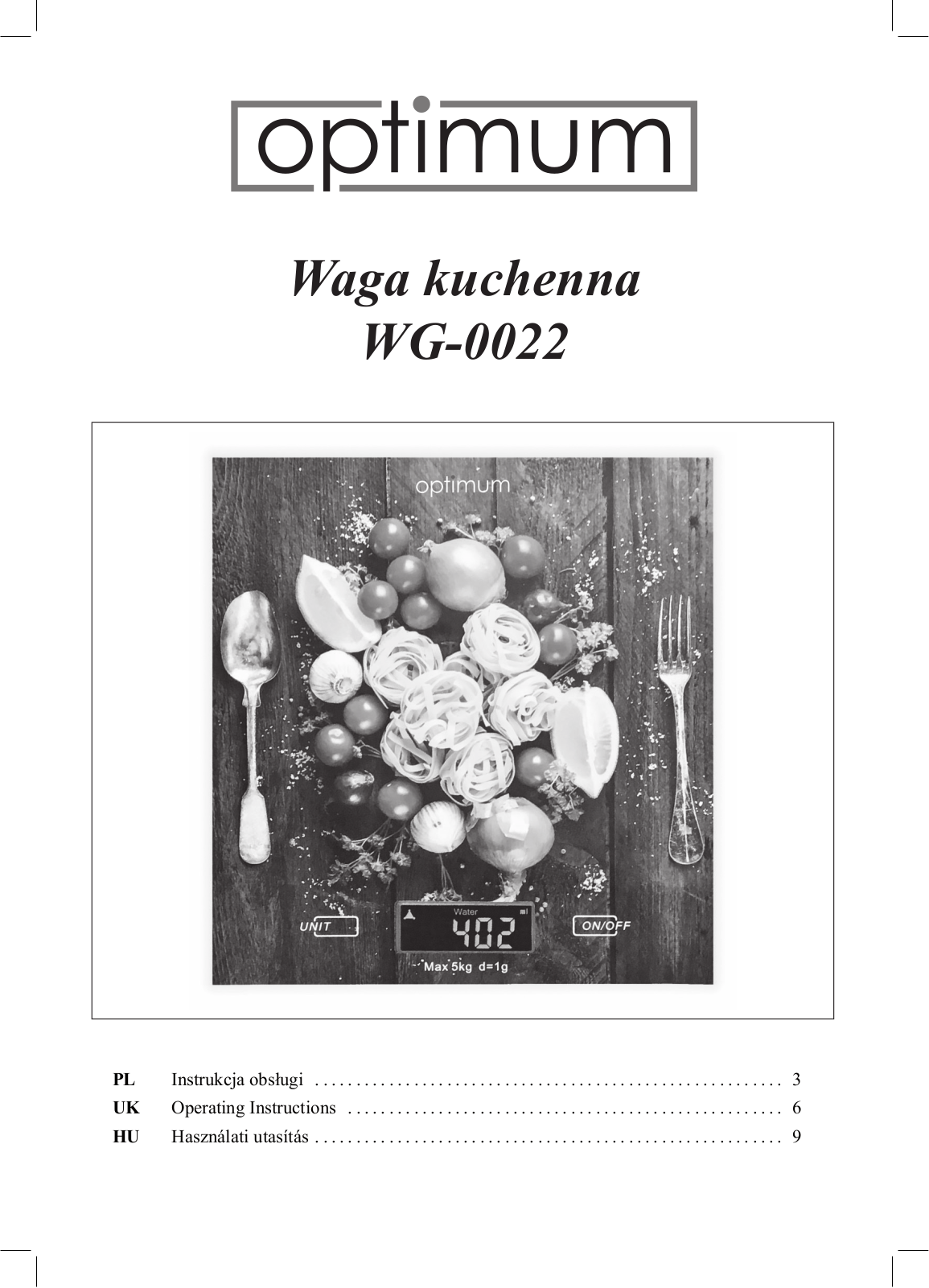 OPTIMUM WG-0022 User guide - ManualMachine.com