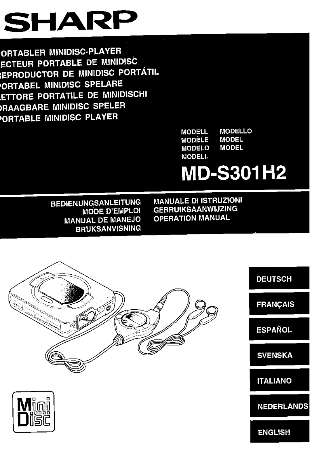 Sharp MD-S301H2 User Manual