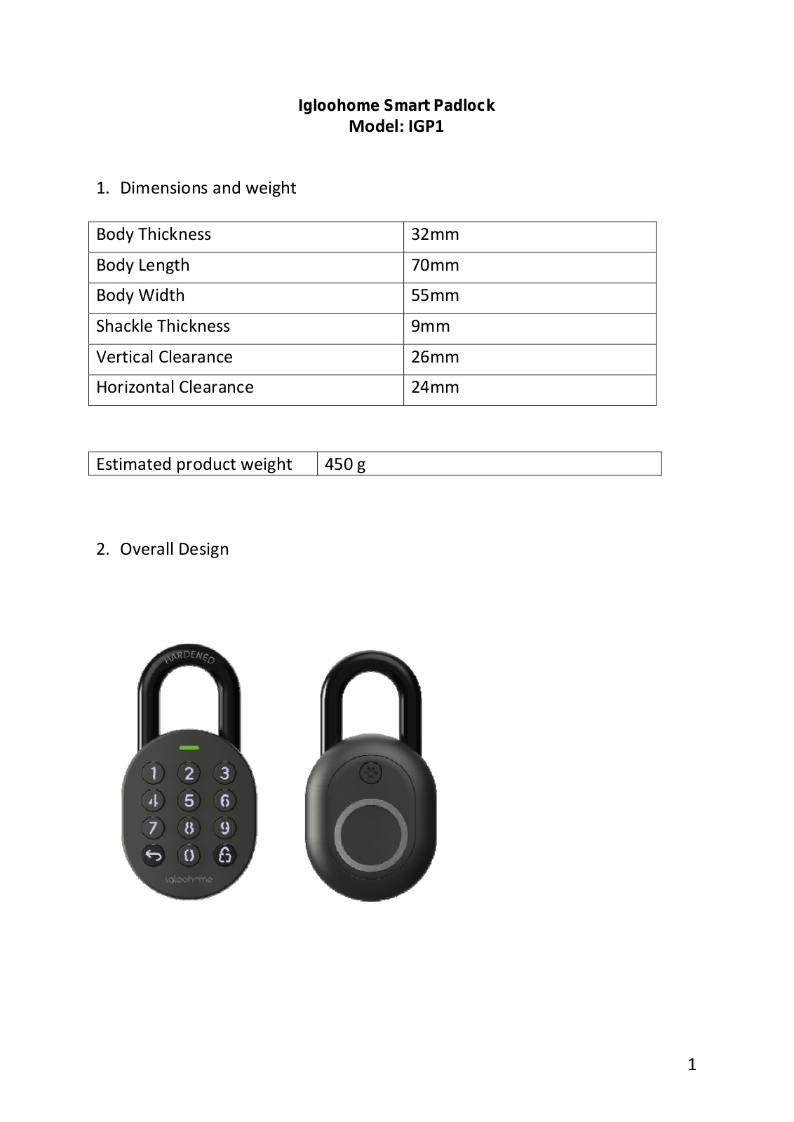 Igloohome IGP1 User Manual