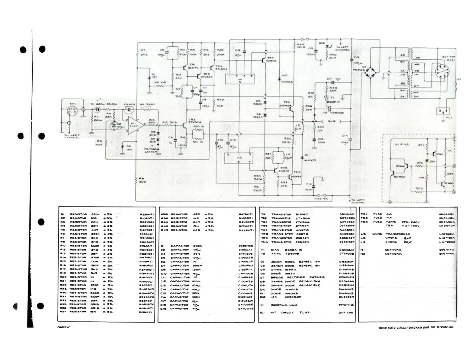 Quad 405 Schematic