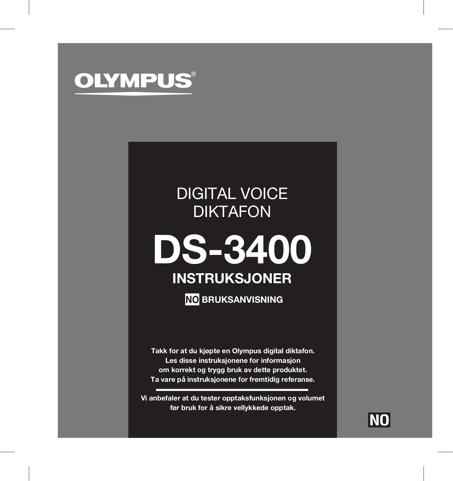 Olympus DS-3400 User Manual