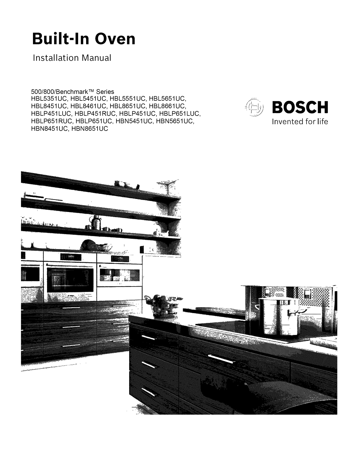 Bosch HBN8651UC/02, HBN8451UC/02, HBN5651UC/03, HBN5651UC/02, HBN5451UC/03 Installation Guide