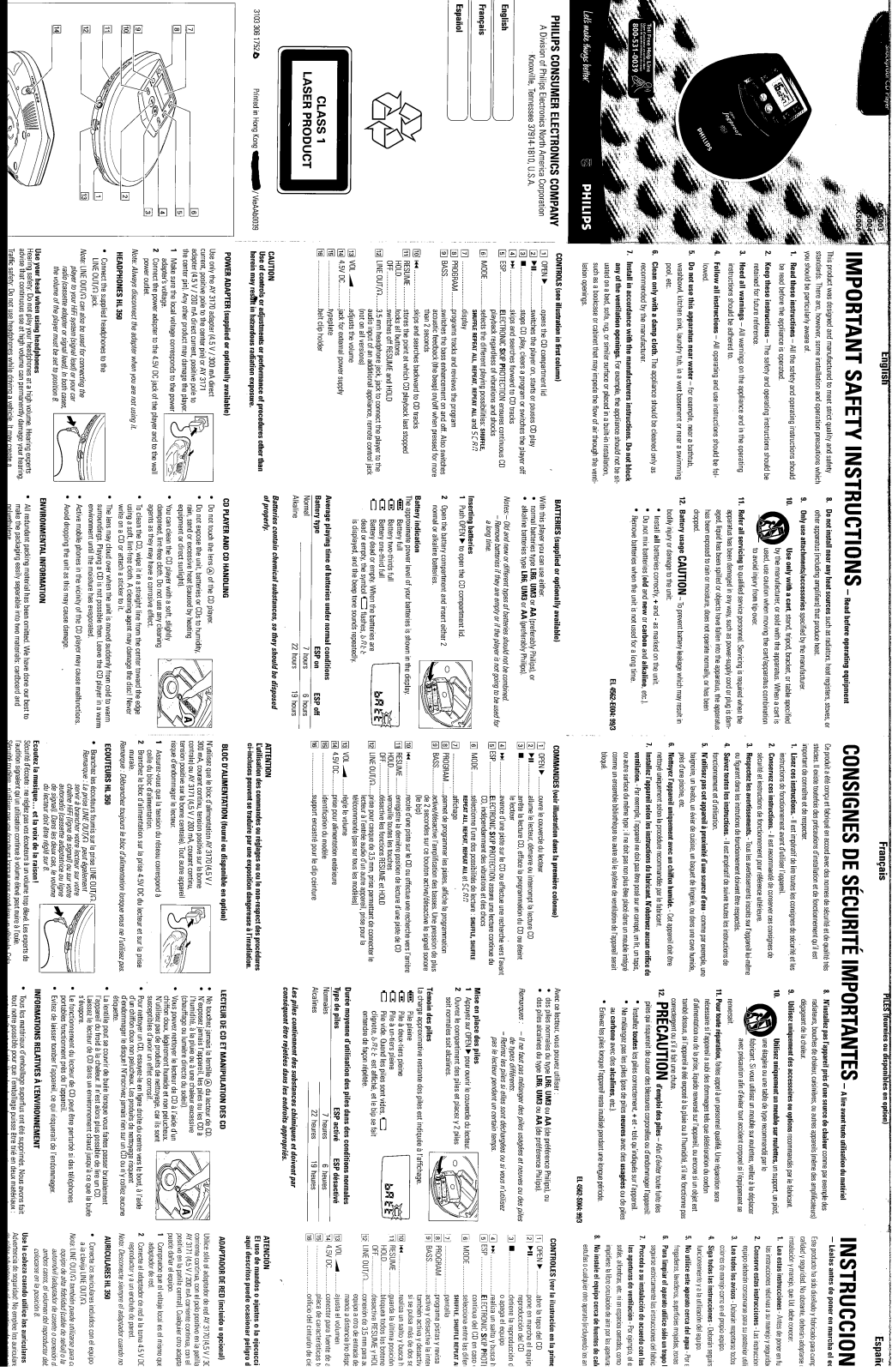 Philips AX5006, AX500617 User Manual