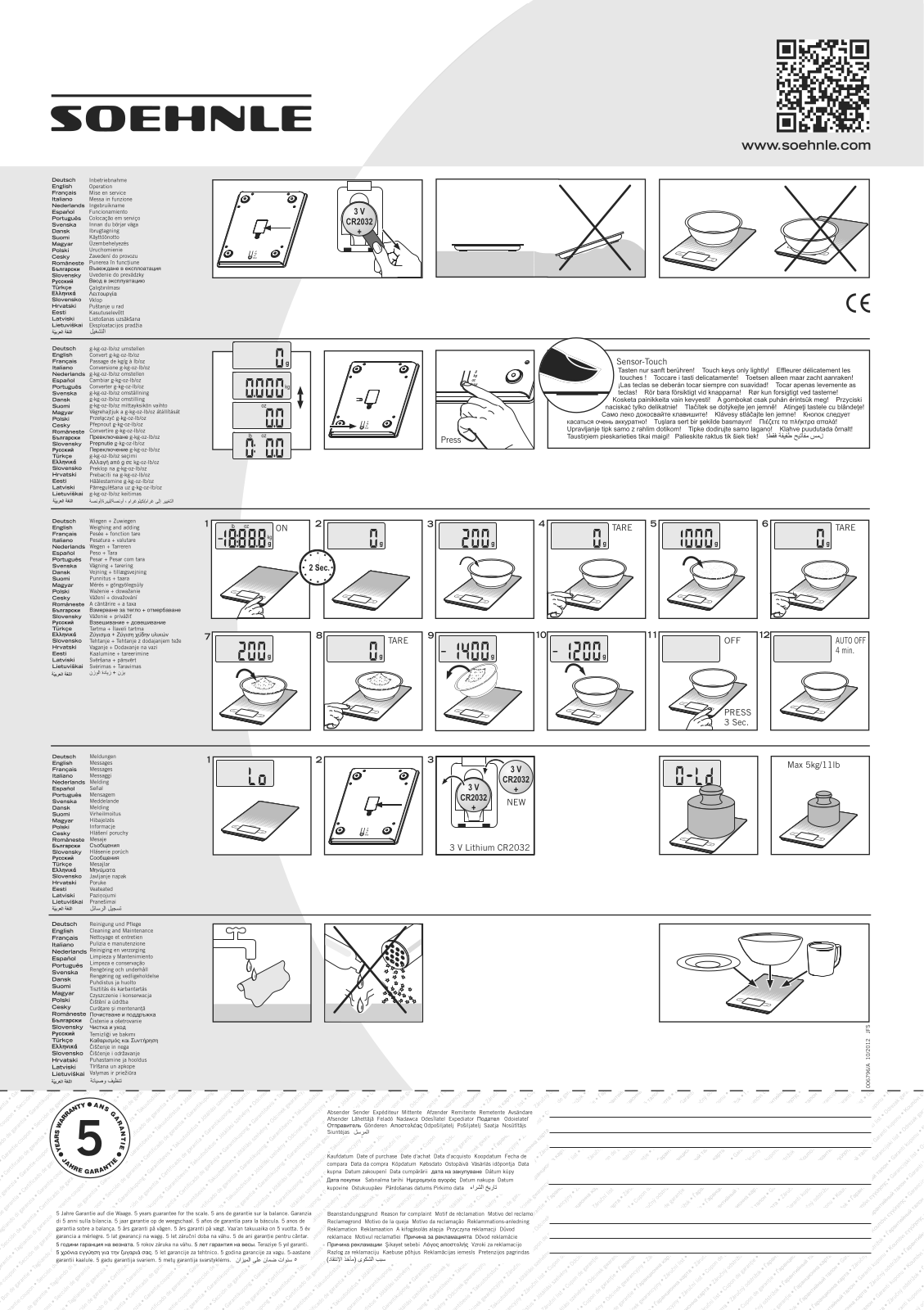 Soehnle City Limited Edition User Manual