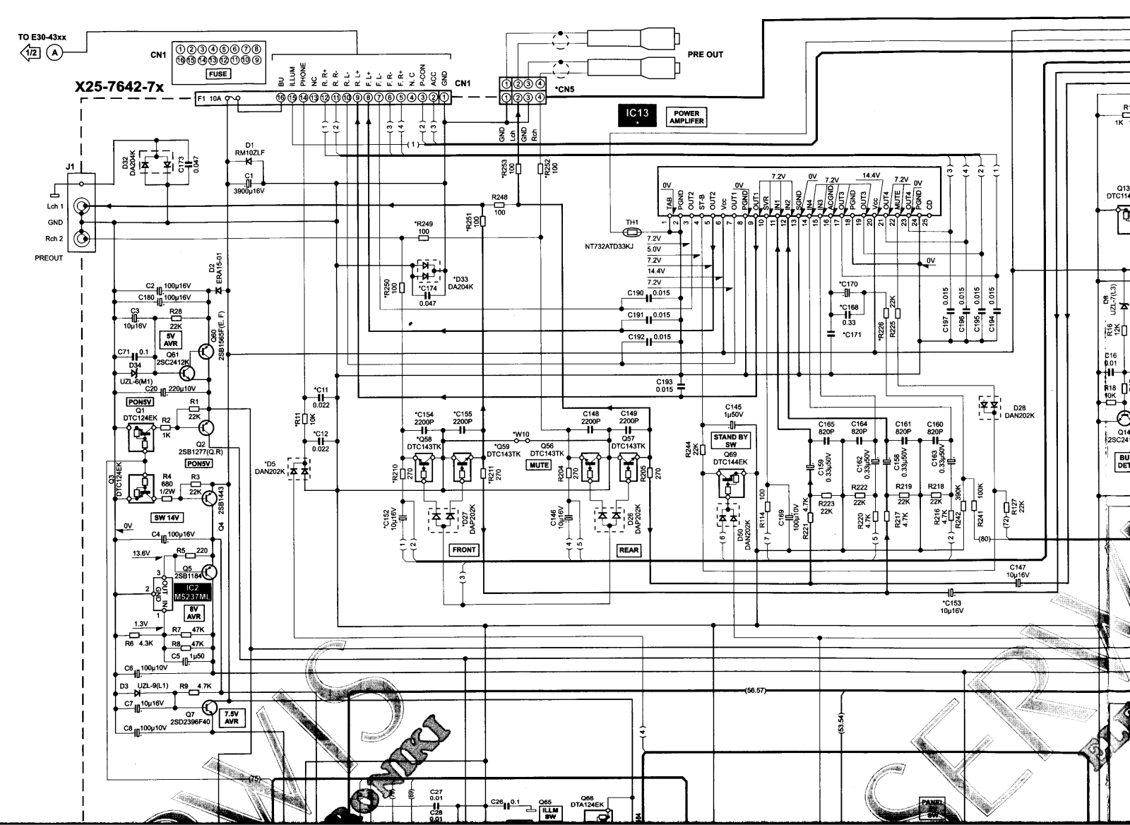 Kenwood KDC-7040-R Schematic