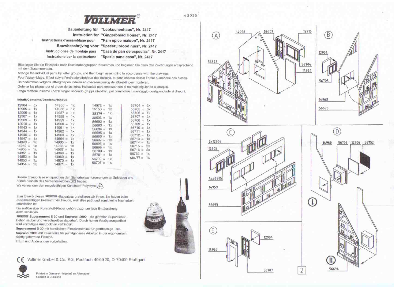 Vollmer 2417 Instructions - ManualMachine.com