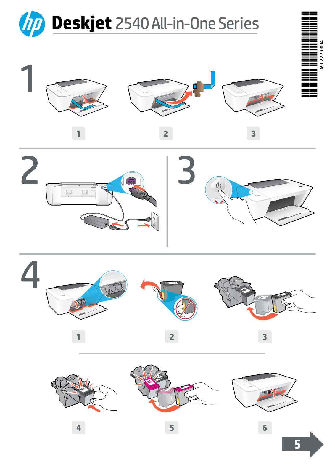 HP Deskjet 2541, Deskjet 2542, Deskjet 2543, Deskjet 2544 Setup Poster