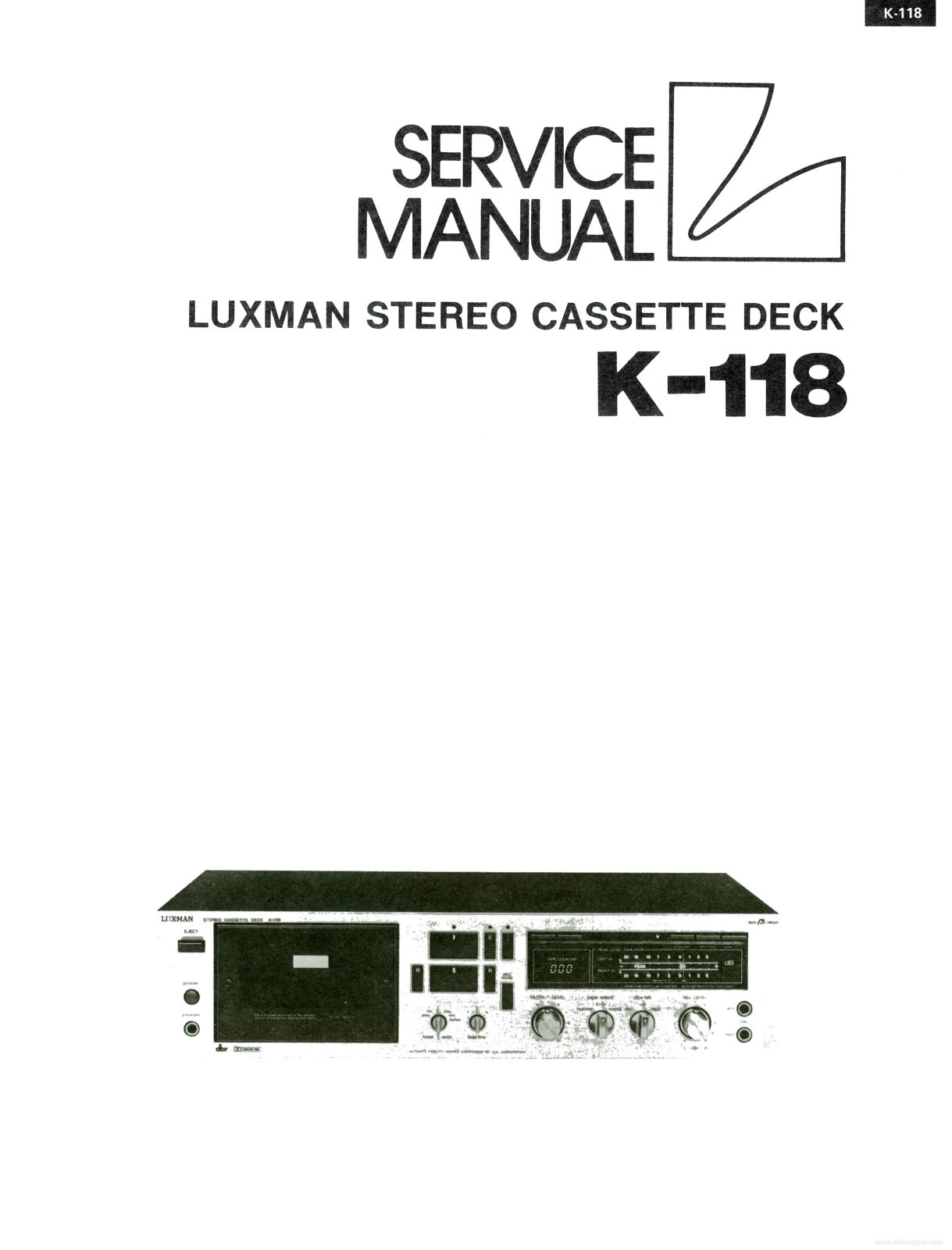 Luxman k-118 Service Manual