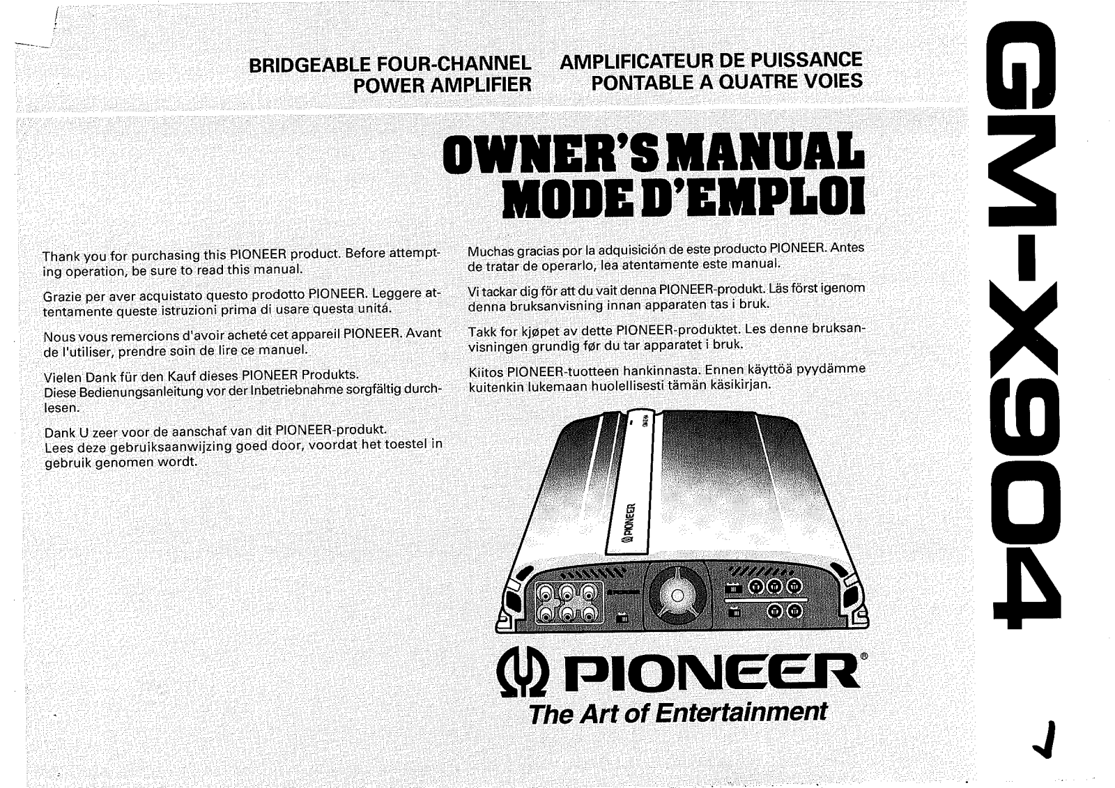 Pioneer GM-X904 User Manual