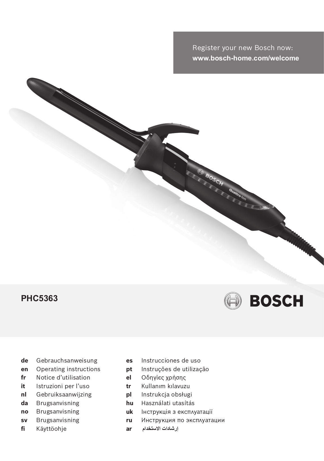 Bosch PHC5363 User Manual