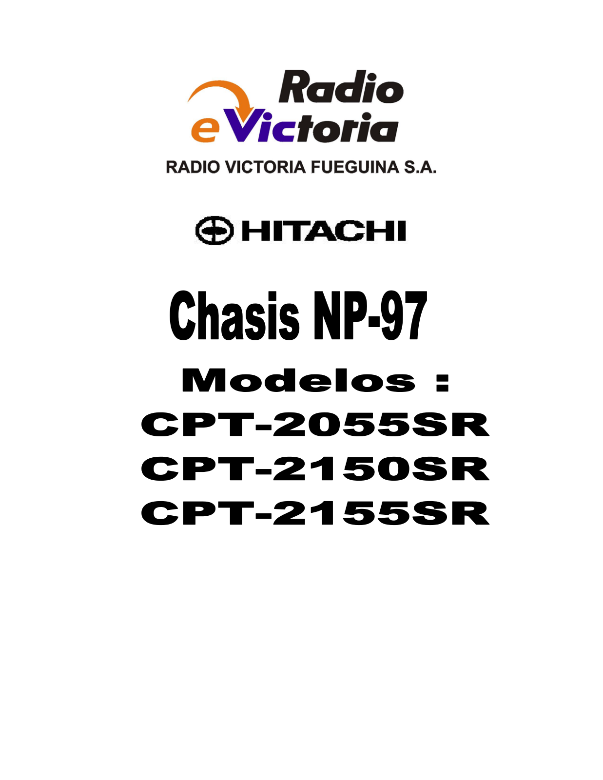 hitachi CPT2055SR, CPT2150SR, CPT2155SR Service Manual