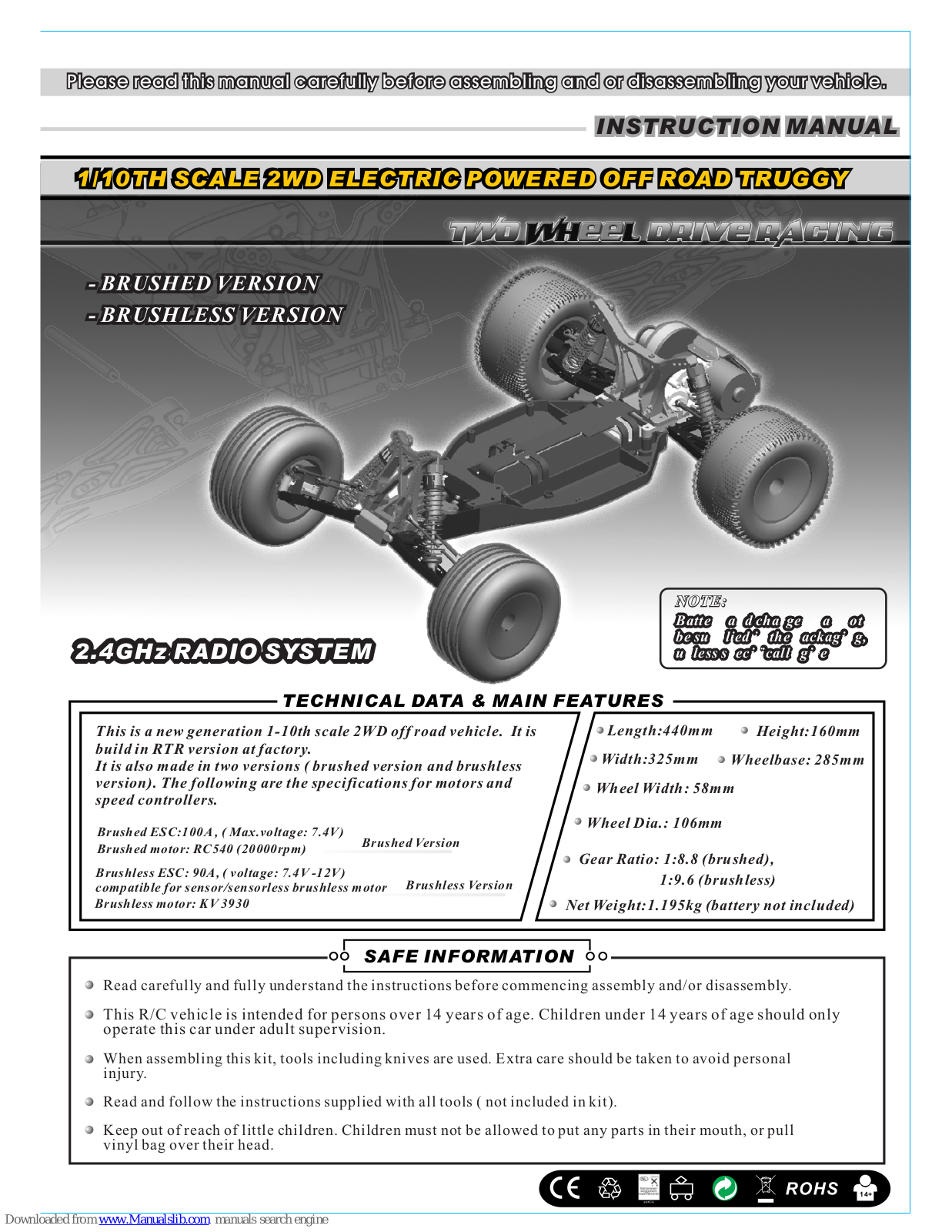 REDCAT Twister XTG, Twister XTG PRO Instruction Manual