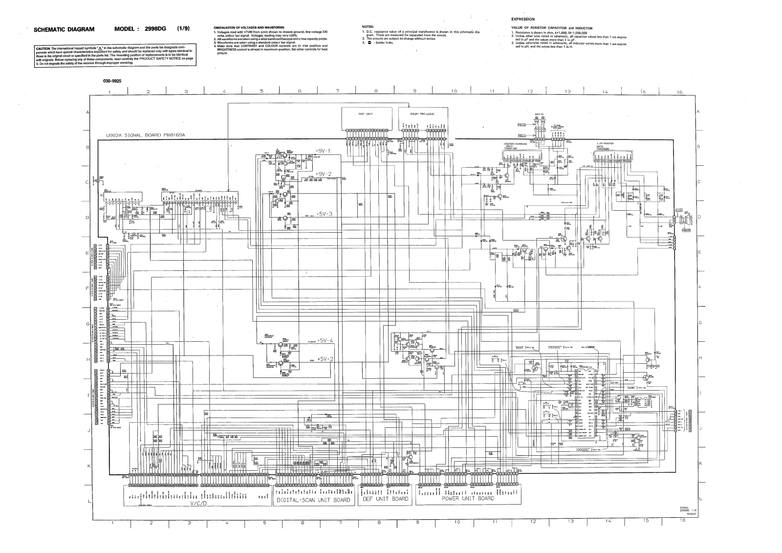 Toshiba 2998DG, 3398DG Schematic