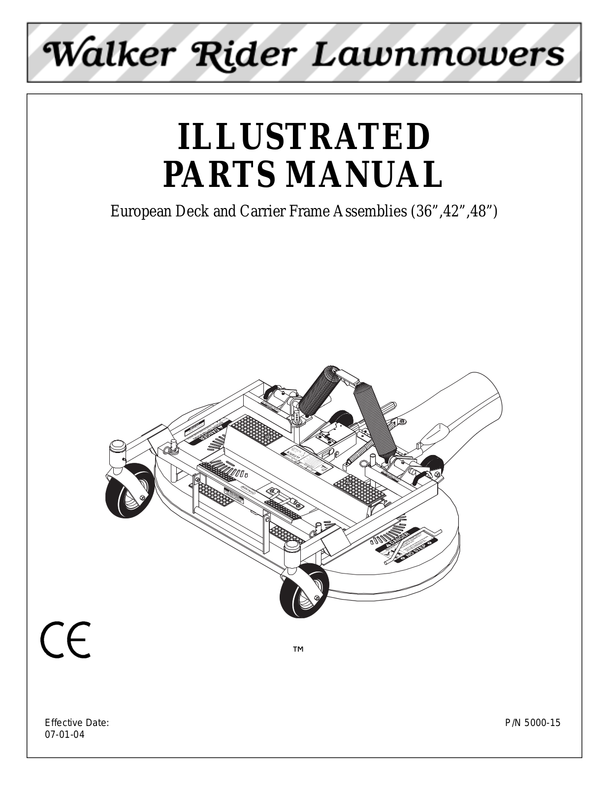 Walker 48, 42, 36, CARRIER FRAME ASSEMBLIES 48 User Manual