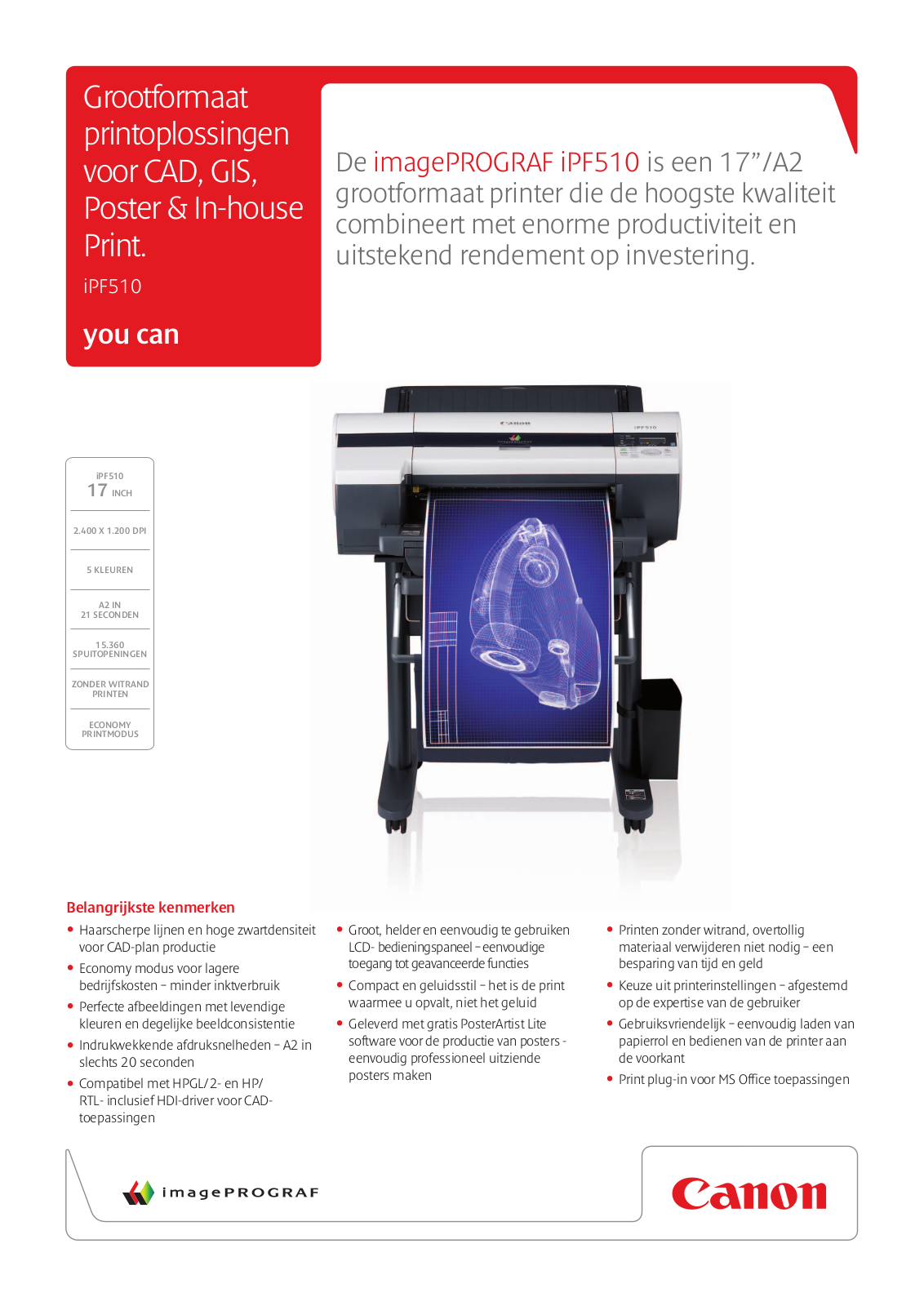 Canon IMAGEPROGRAF IPF510 BROCHURE