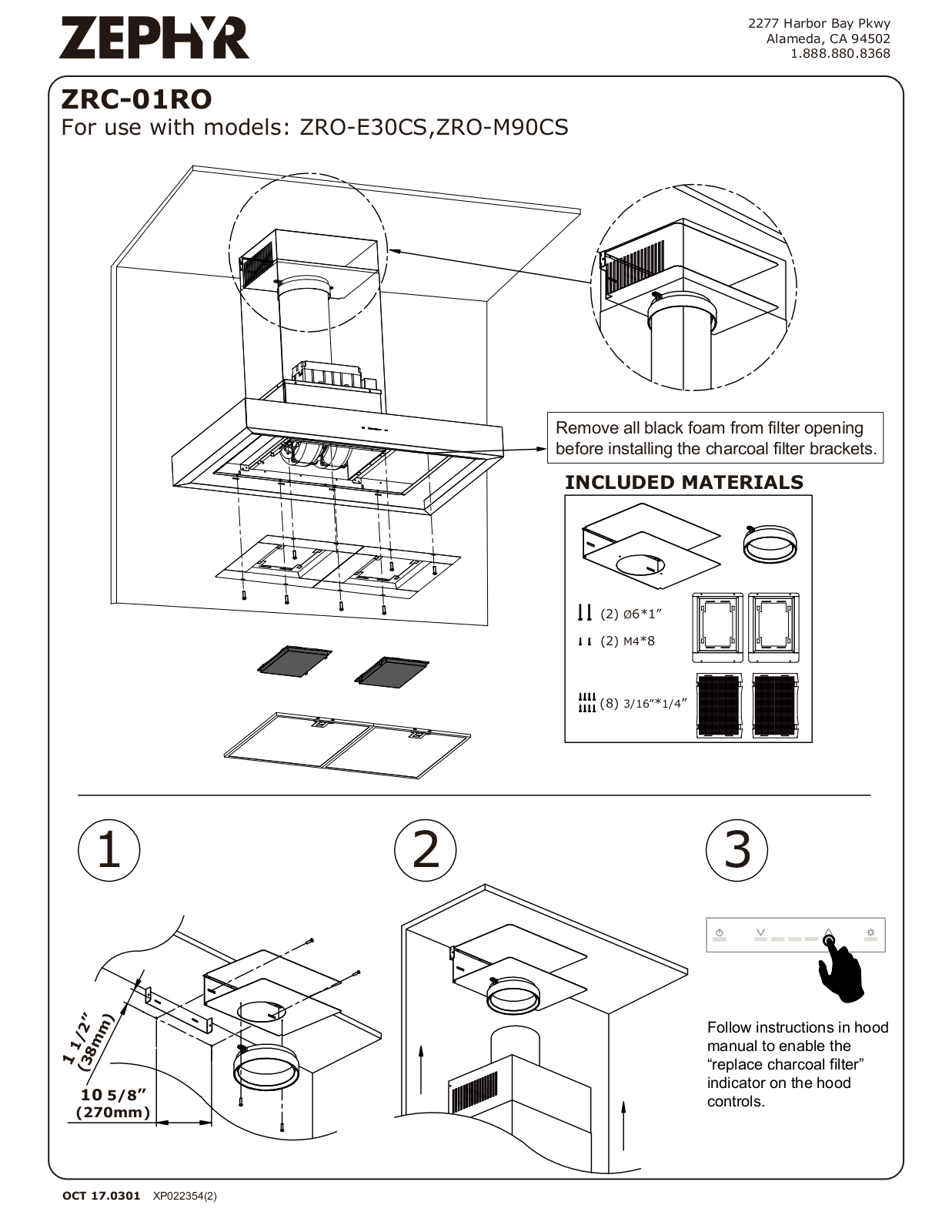 Zephyr ZROM90DS, ZROE30DS User Manual