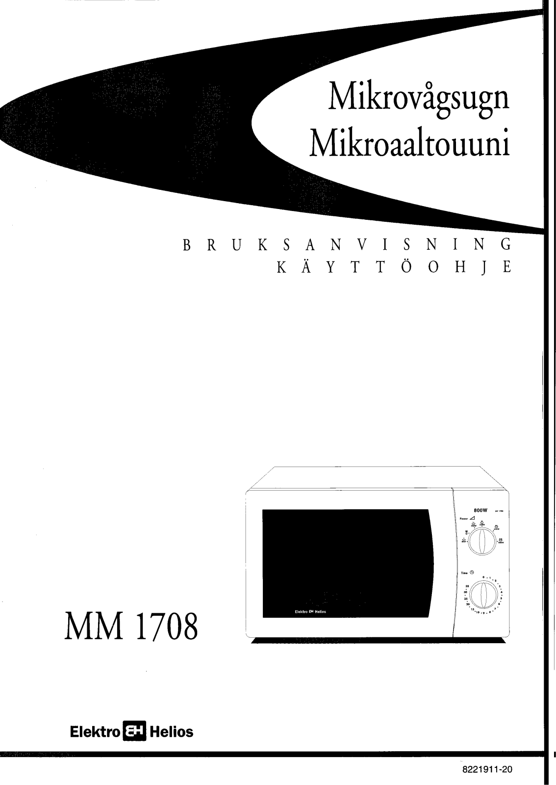 Elektro helios MM1708 User Manual