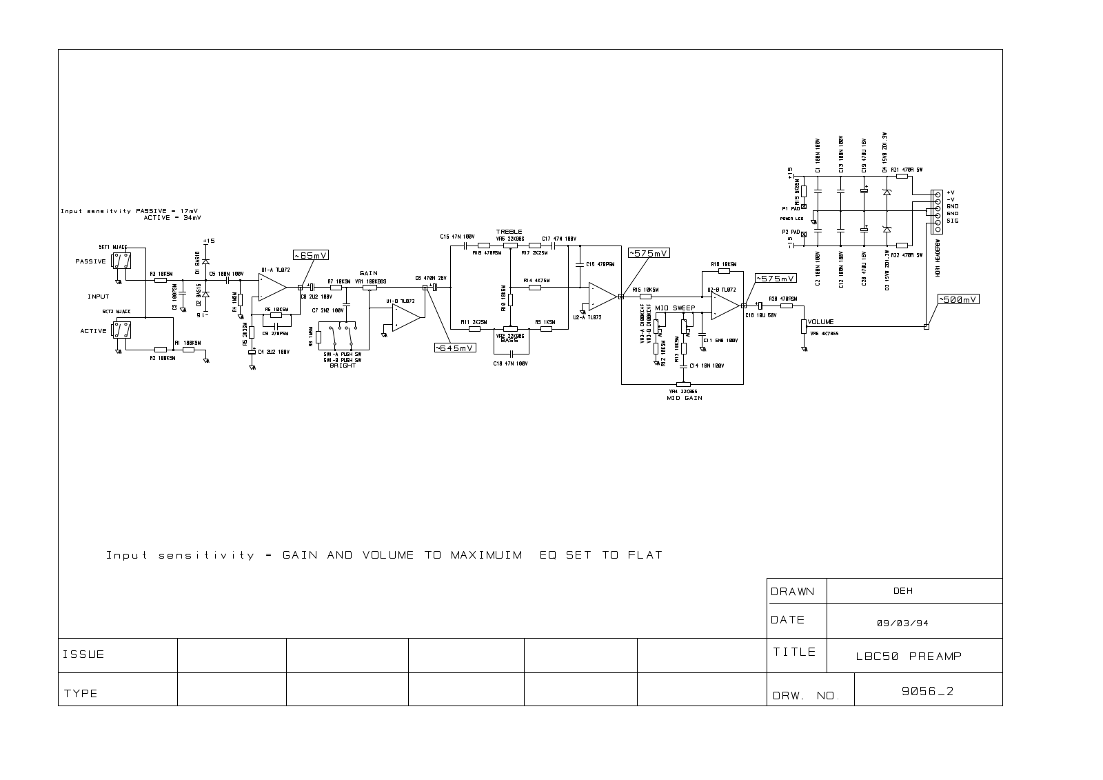 Laney LBC50 Schematic