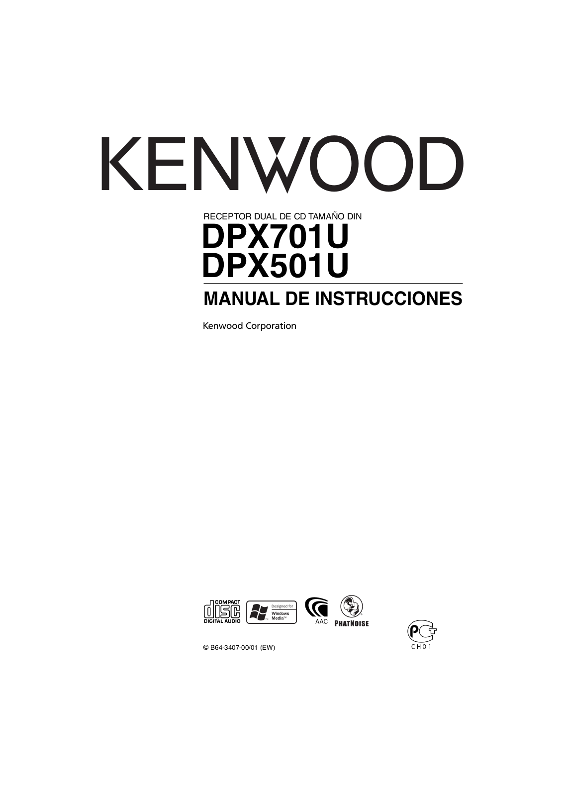 KENWOOD DPX701U, DPX501U User Manual