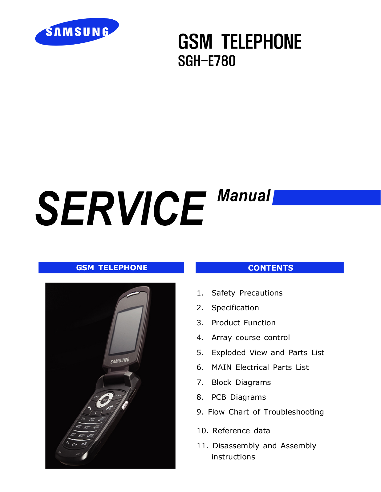 Samsung SGH-E780 Service Manual