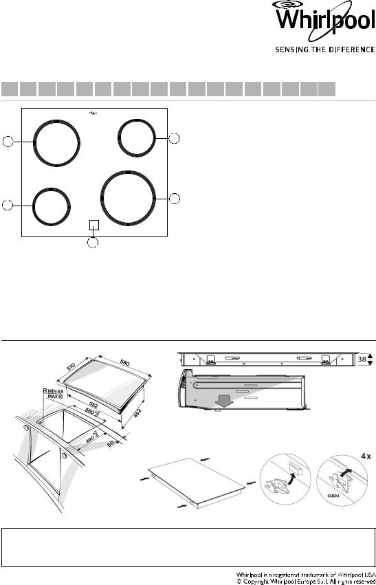 Whirlpool AKT 153 PRODUCT DESCRIPTION SHEET