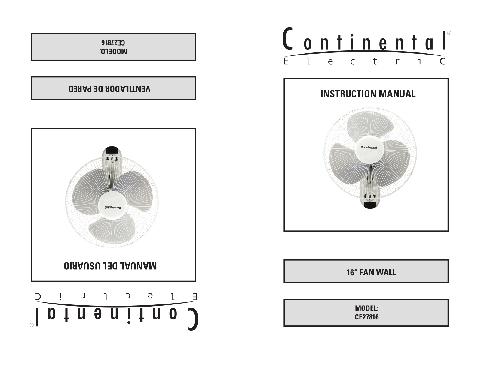 Continental Electric CE27816 User Manual