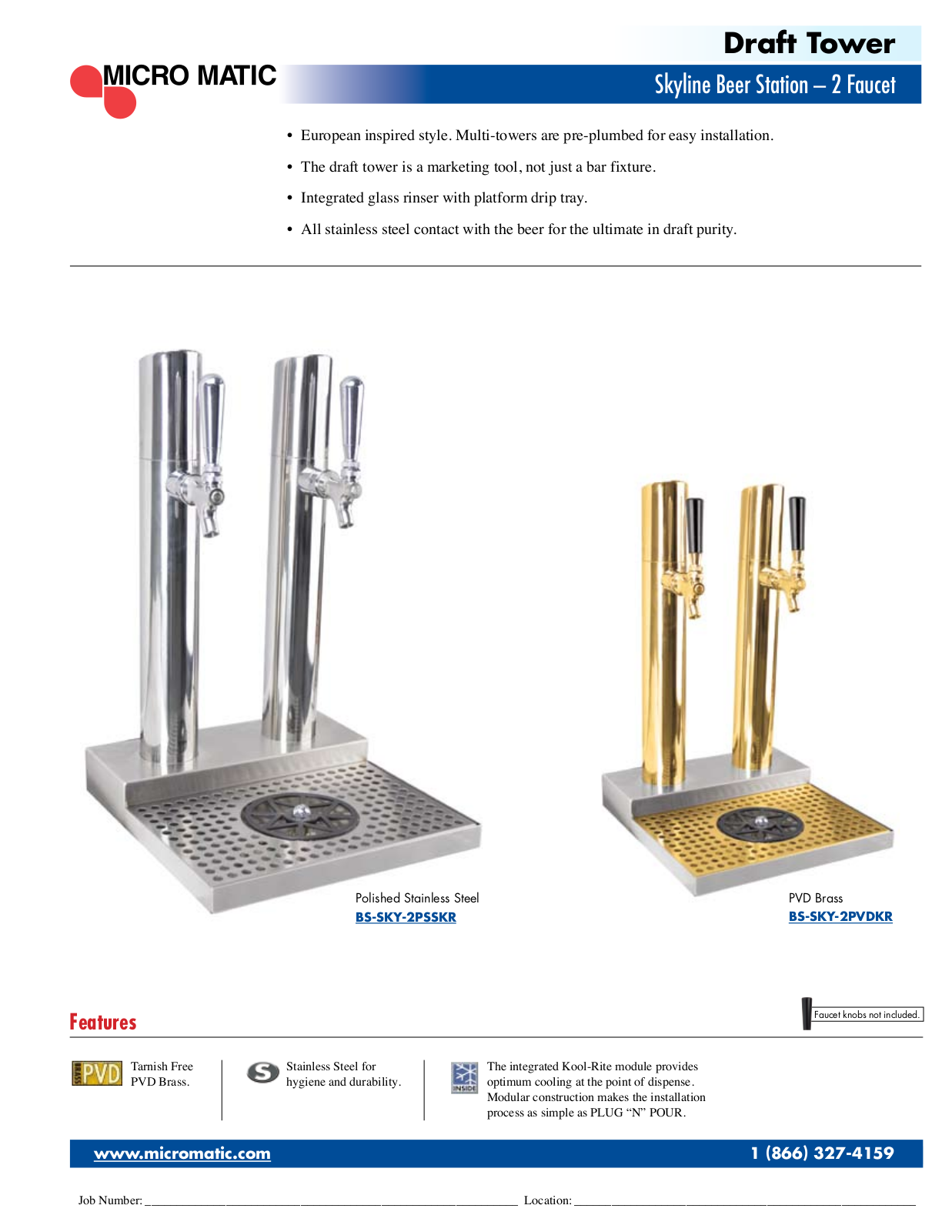 Micro Matic BS-SKY-2PSSKR User Manual