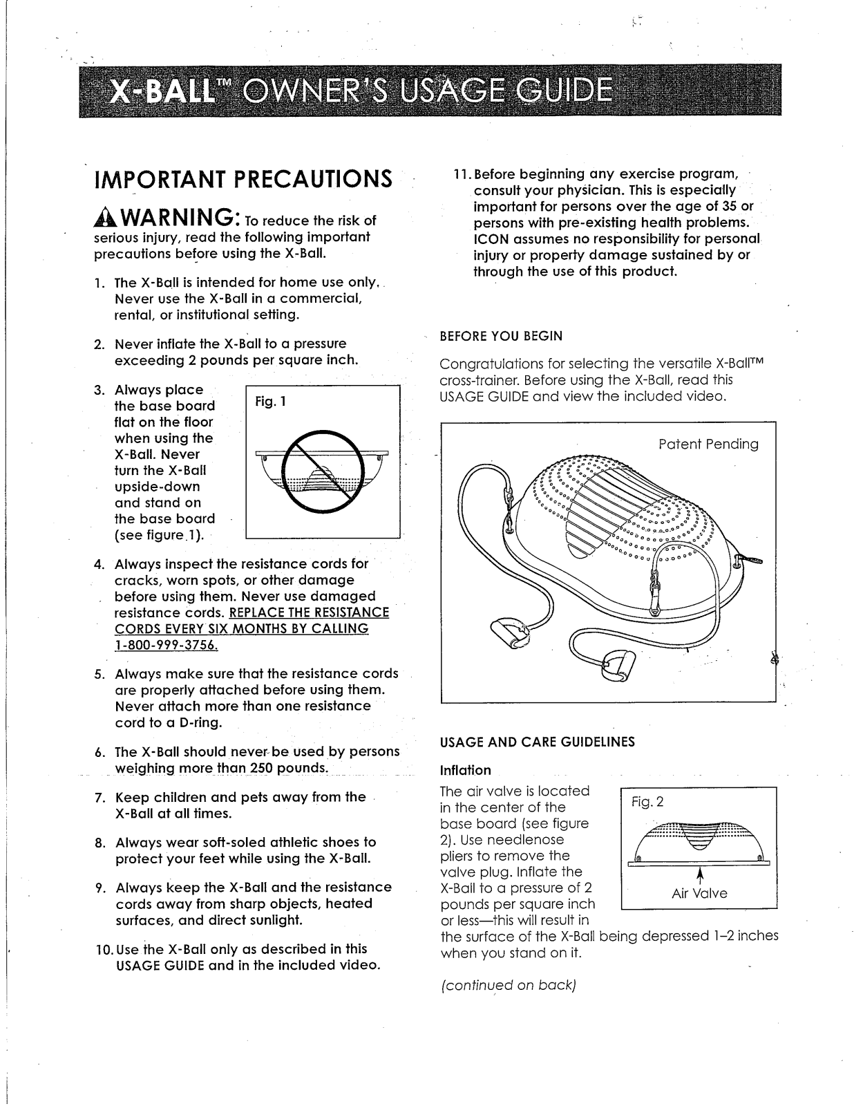 Reebok RBPL05230 Owner's Manual