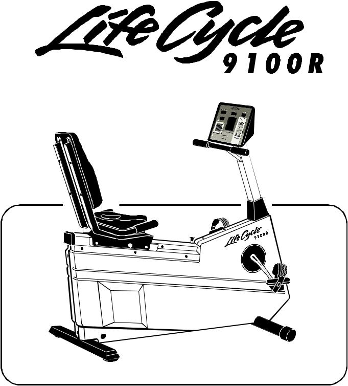 Life Fitness 9100R User Manual