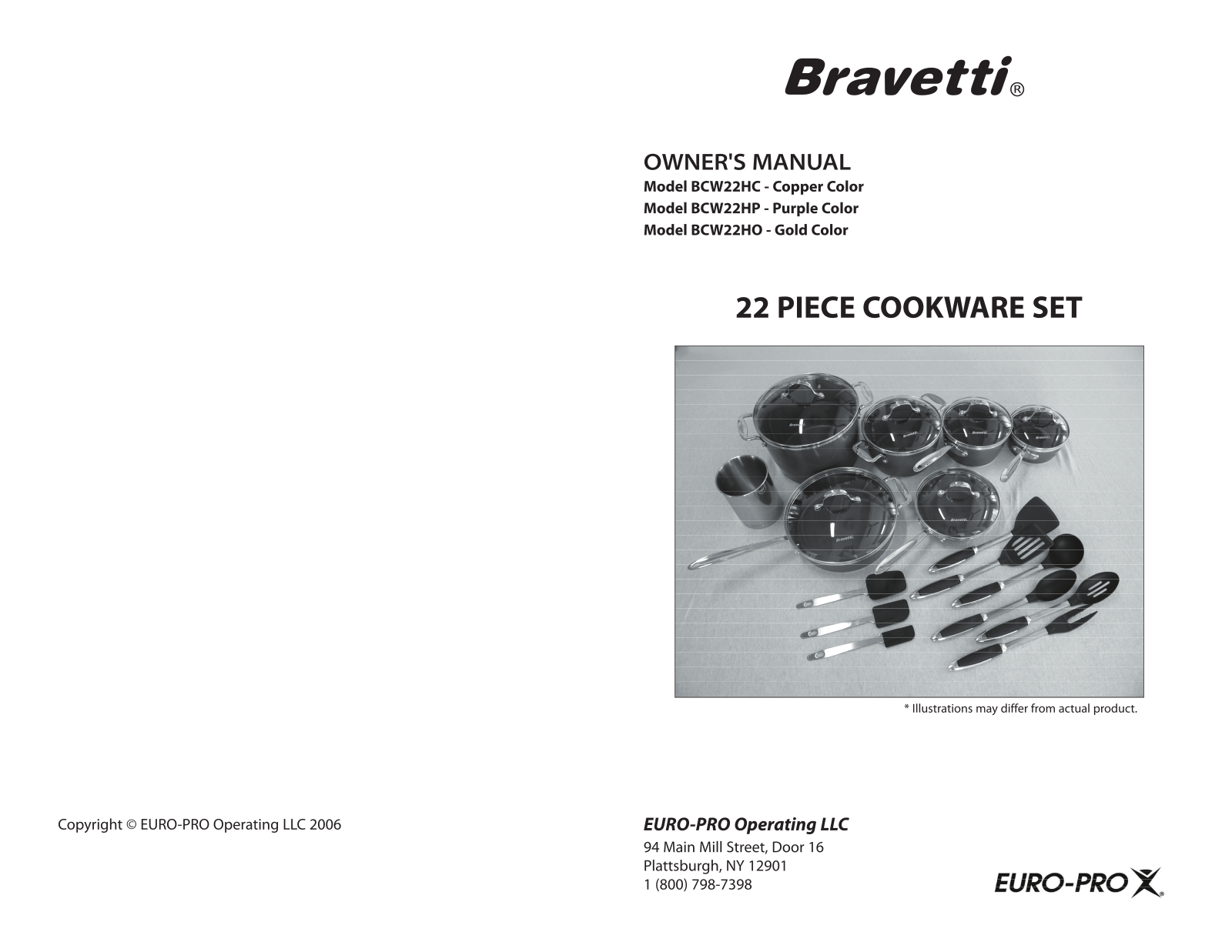 Bravetti BCW22HP, BCW22HO, BCW22HC User Manual