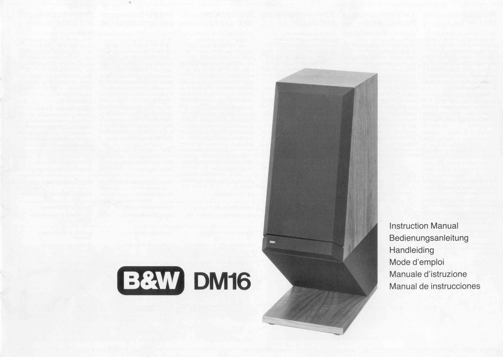 B&w DM16 User Manual