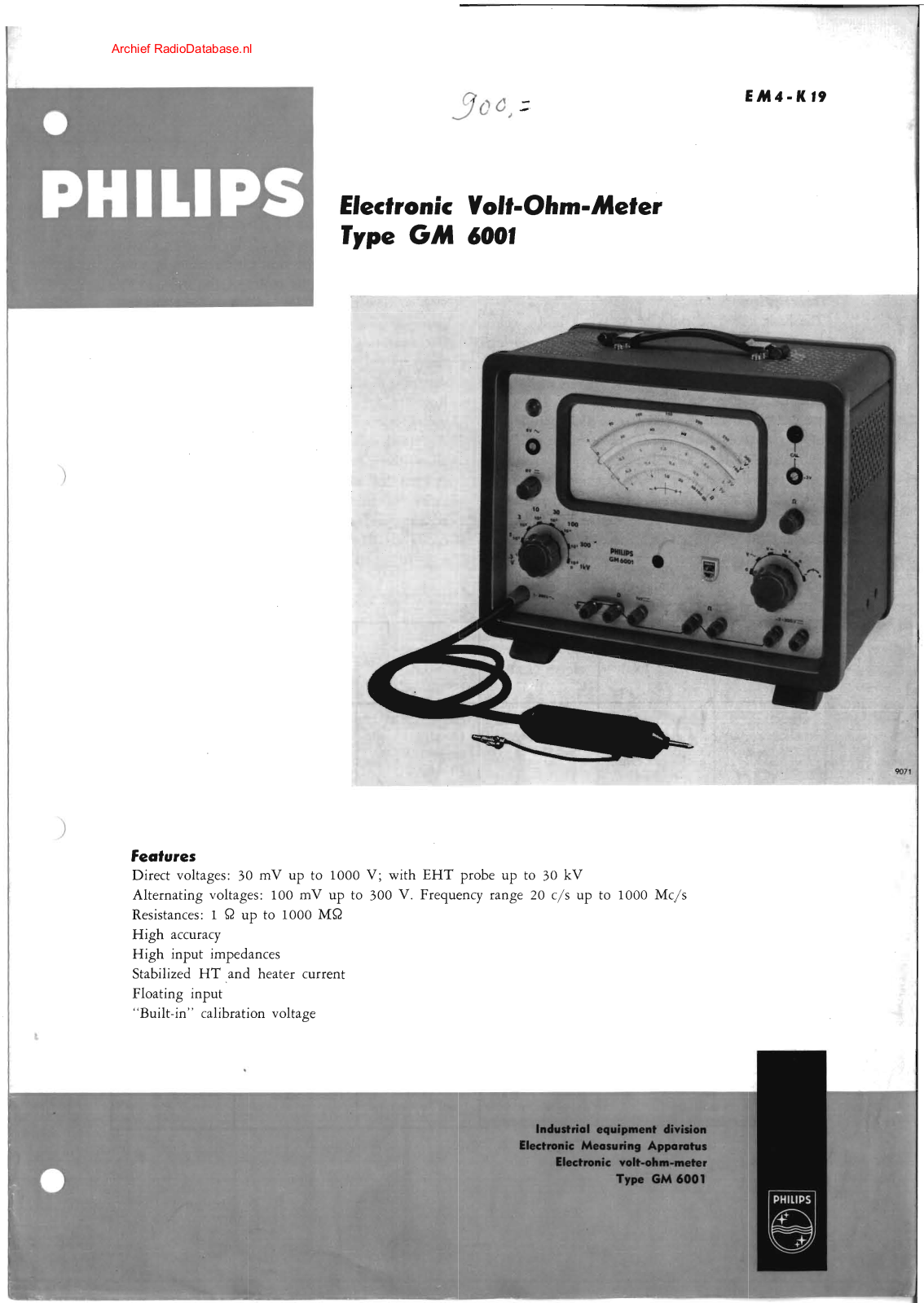 Philips GM6001 User Manual