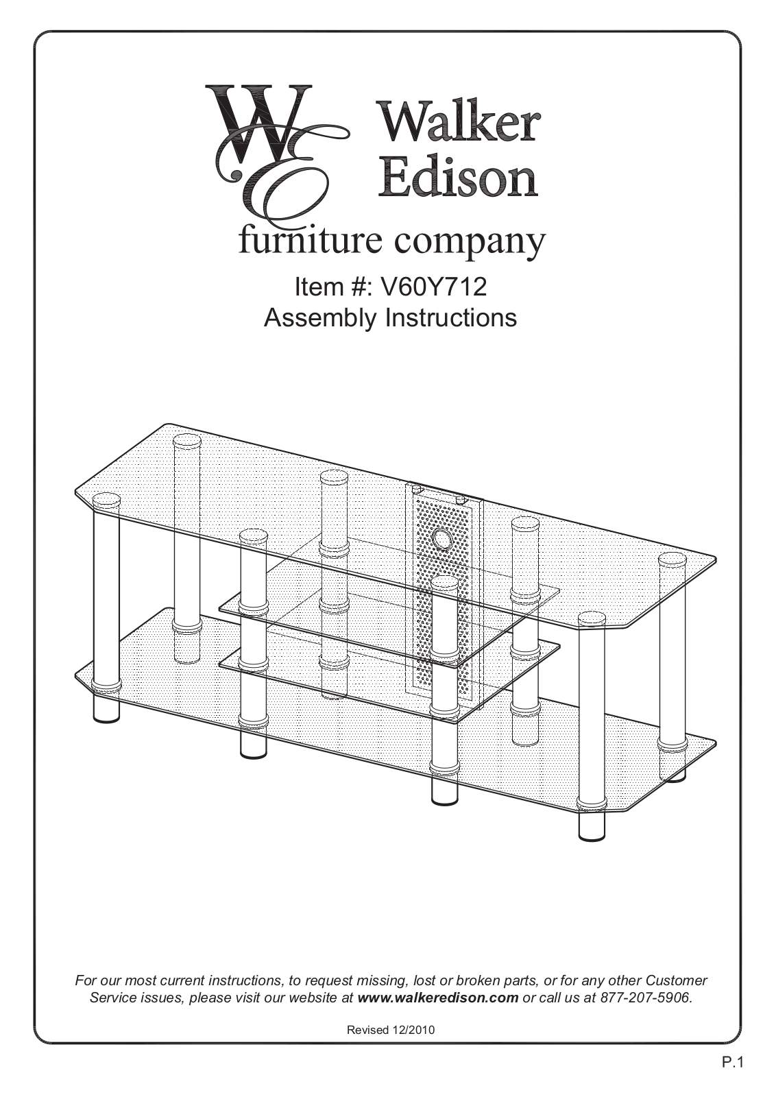 Walker V60Y712B User Manual