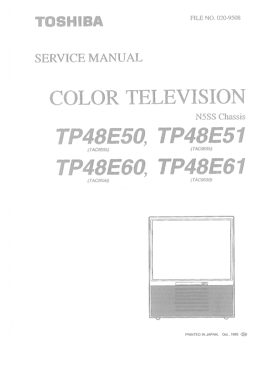 Toshiba TP48E50, TP48E51, TP48E60, TP48E61 Schematic