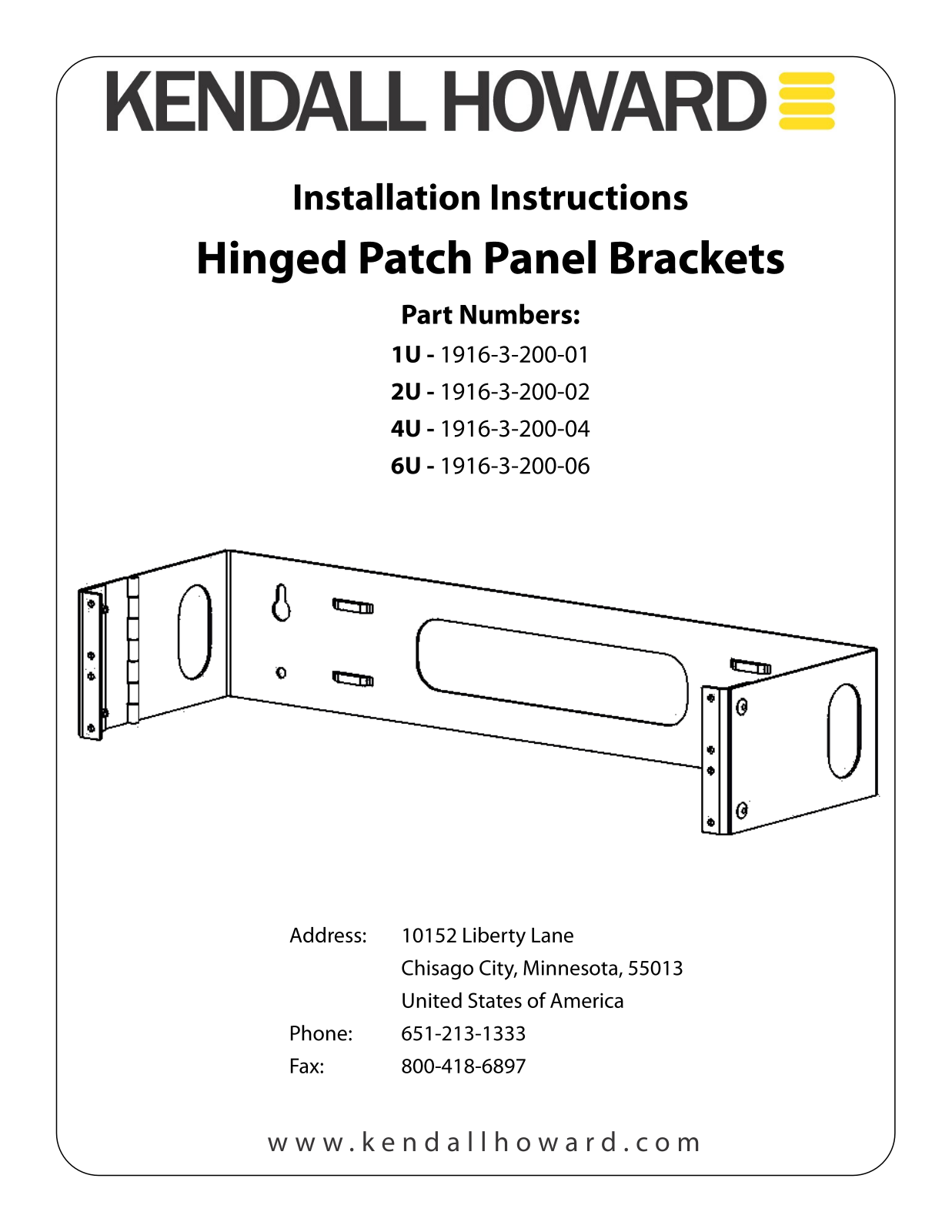 Kendall Howard 1916-3-200-06 User Manual