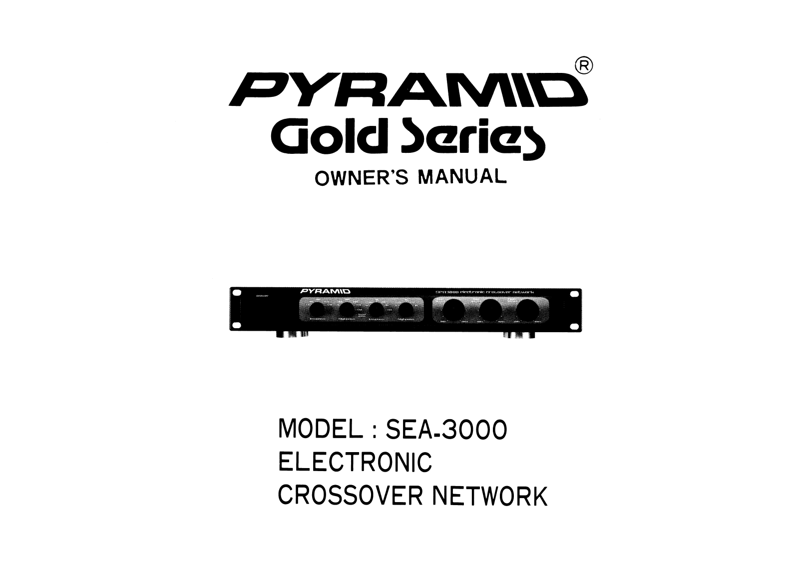 Pyramid PR3000, SEA-3000 User Manual