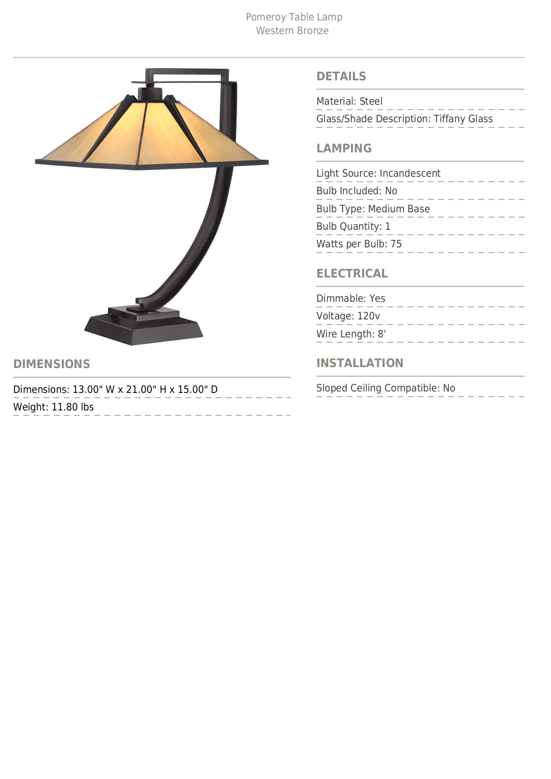 Loon Peak ASTG1542 Specifications - ManualMachine.com
