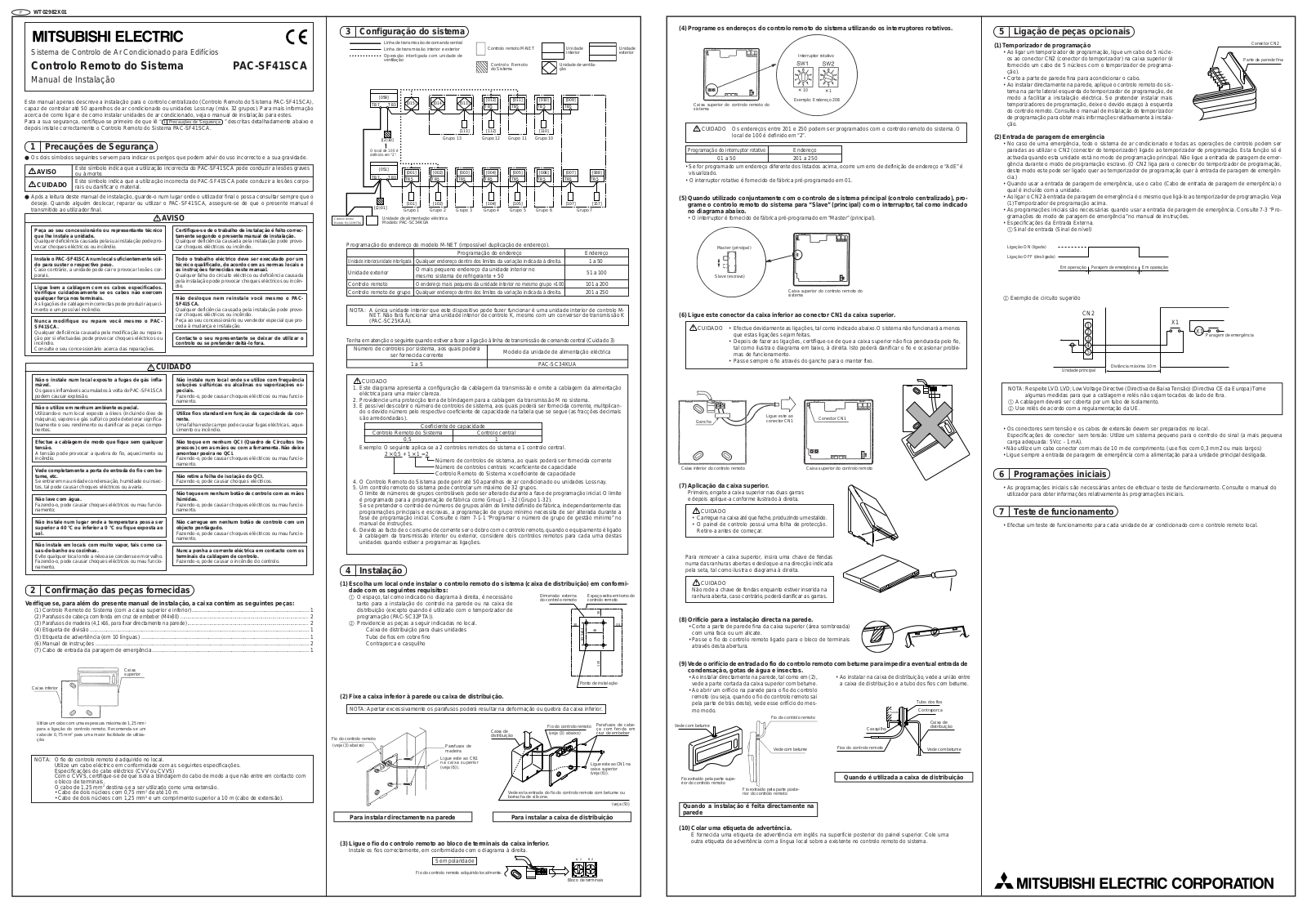 Mitsubishi PAC-SF41SCA Installation Manual