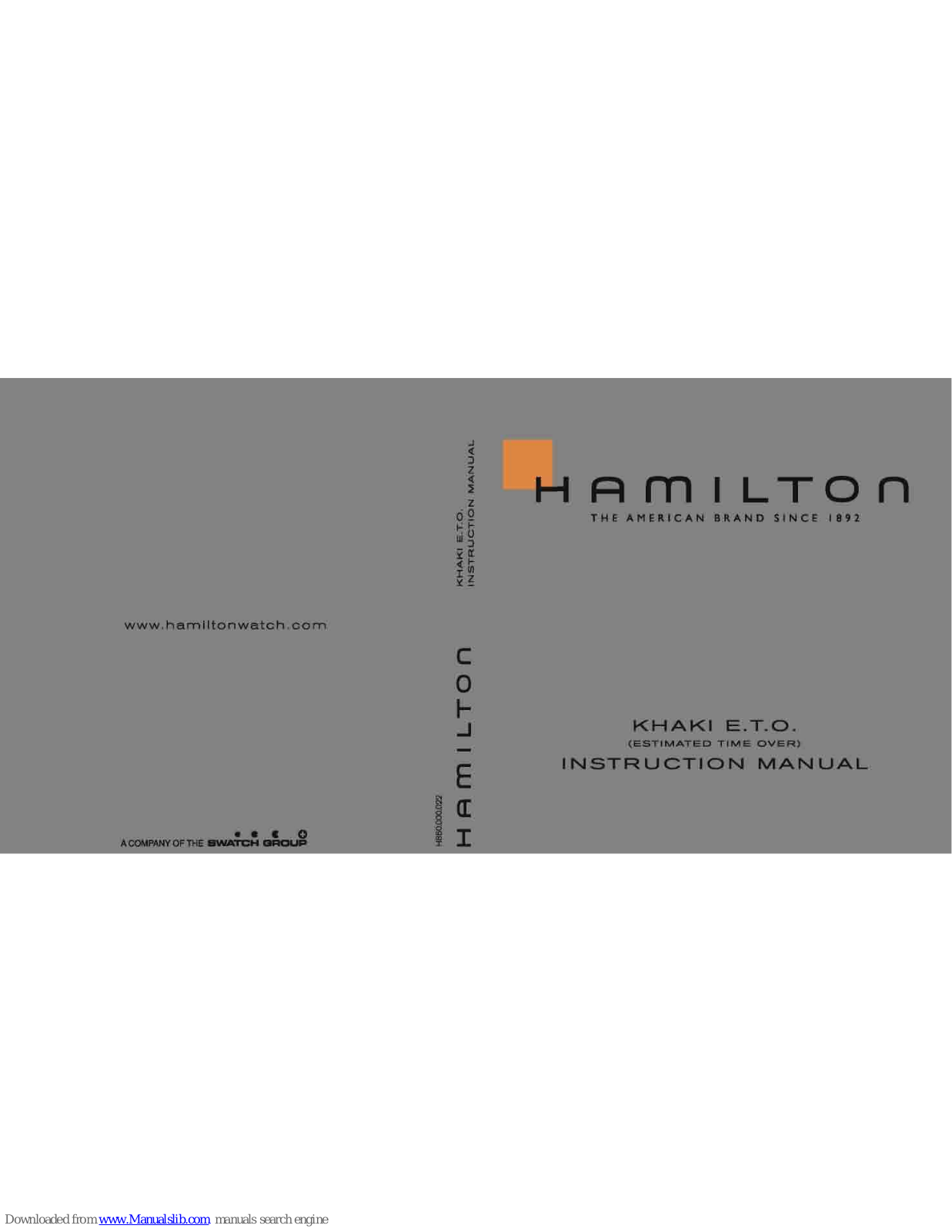Hamilton 26, 28, 29, 27, 30 Instruction Manual