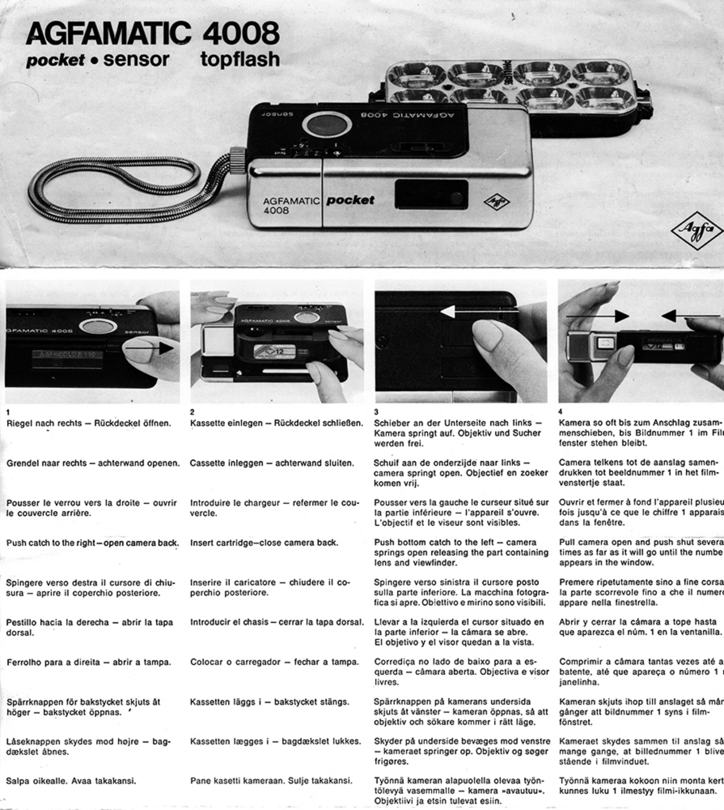 AGFA Agfamatic 4008 Instruction Manual