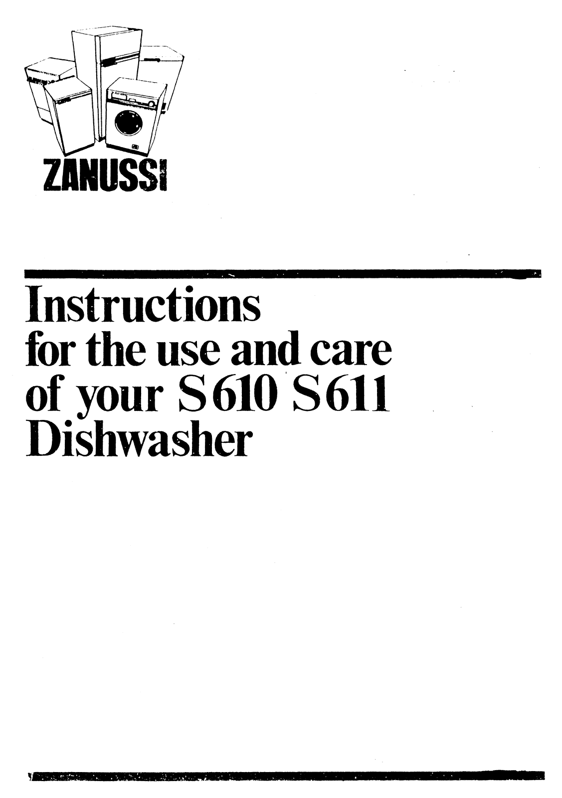 Zanussi S611, S610 User Manual