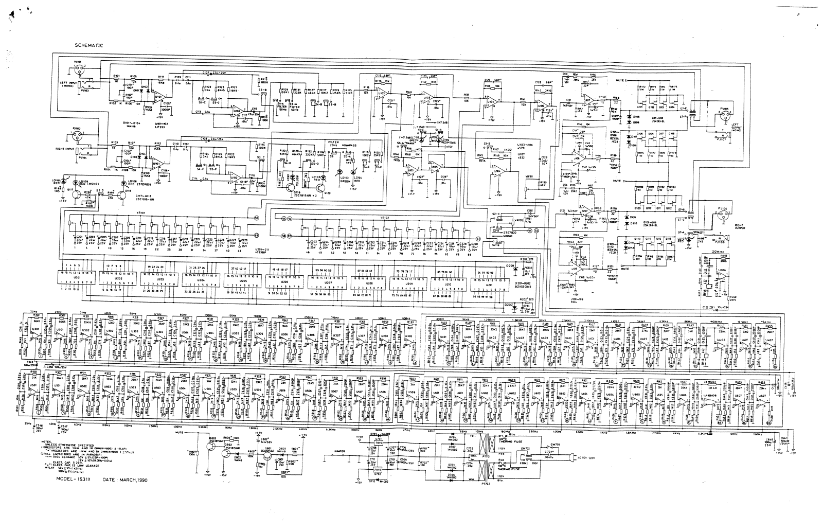 dbx 1531-X Schematic