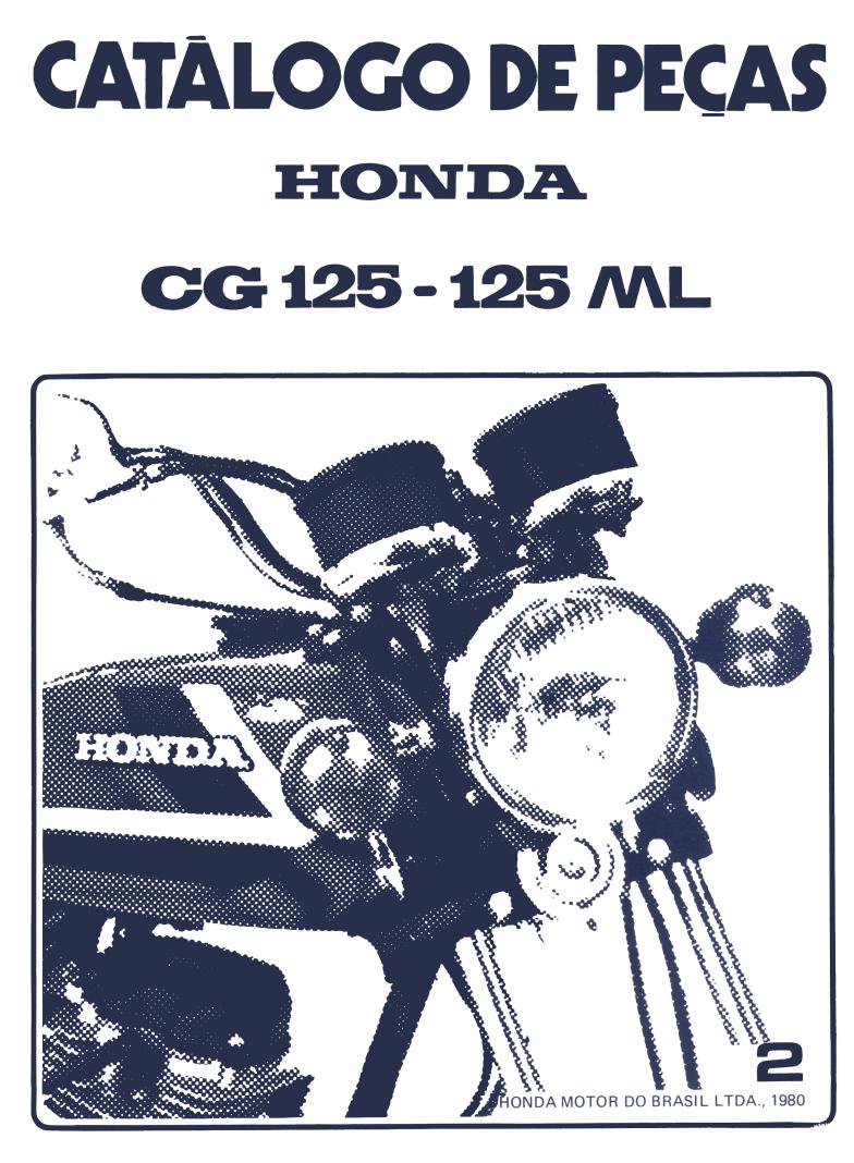 Honda CG 125 ML   1980 Catálogos de Peças - Todos os Modelos