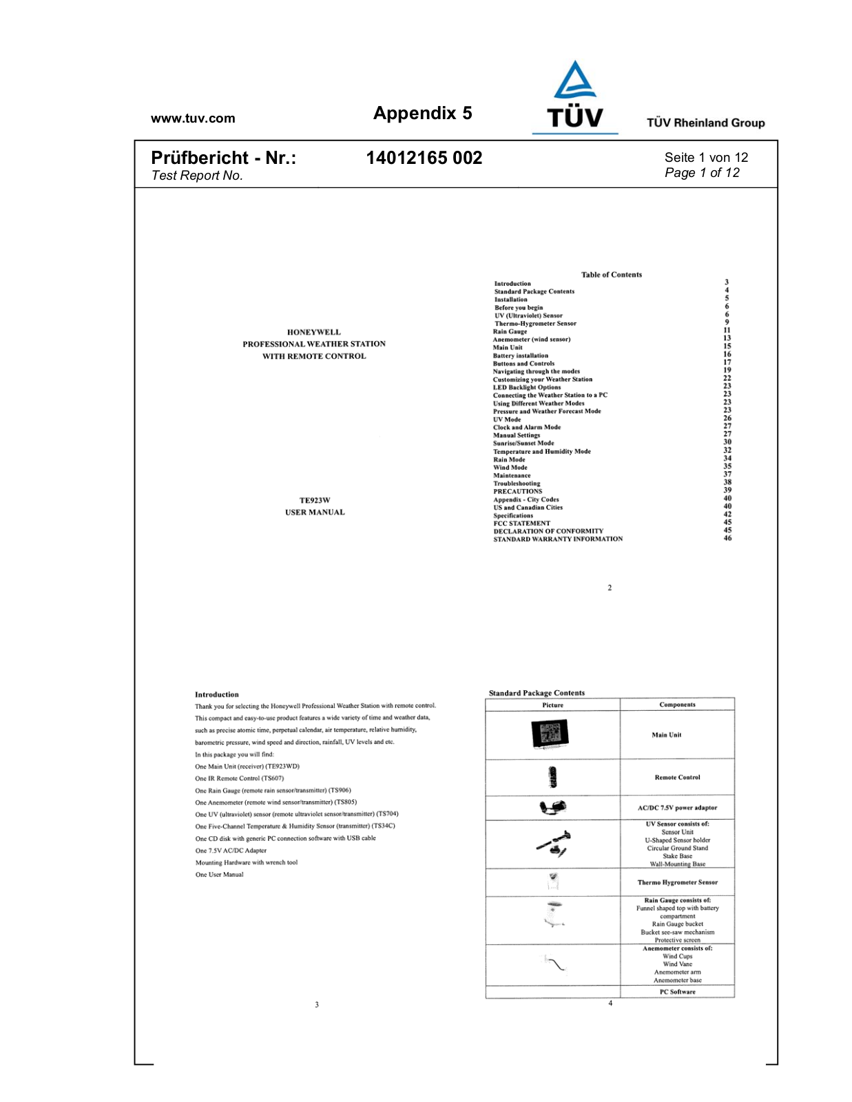 Hideki Electronics TE923W EL NL User Manual