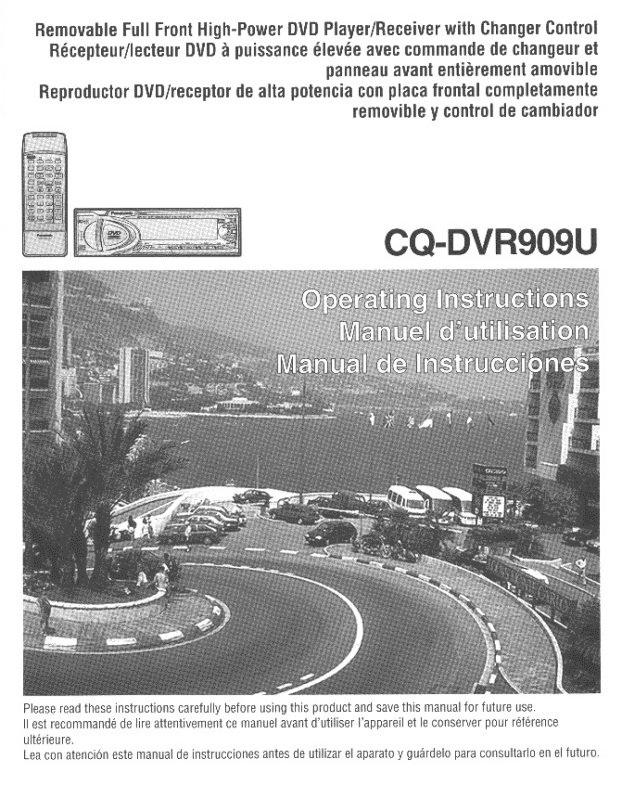 Panasonic cq-dvr909u Operation Manual