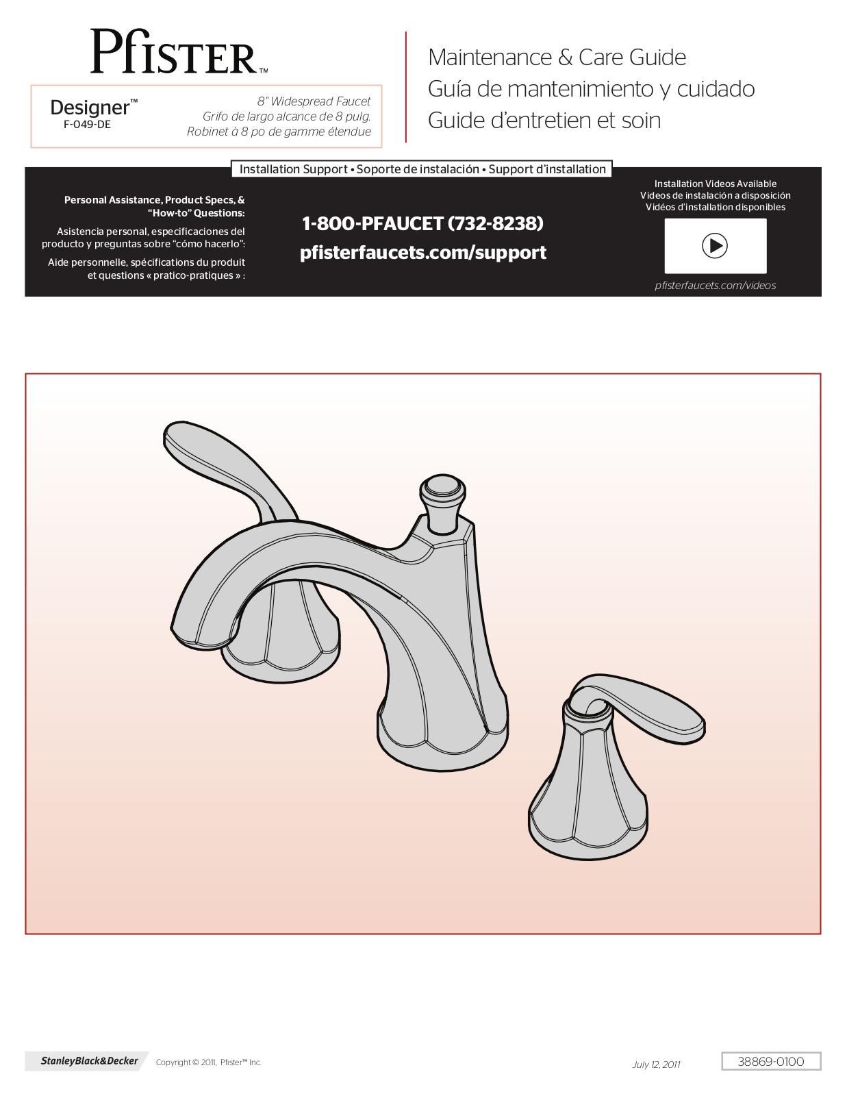 Pfister F-049-DECC User Manual