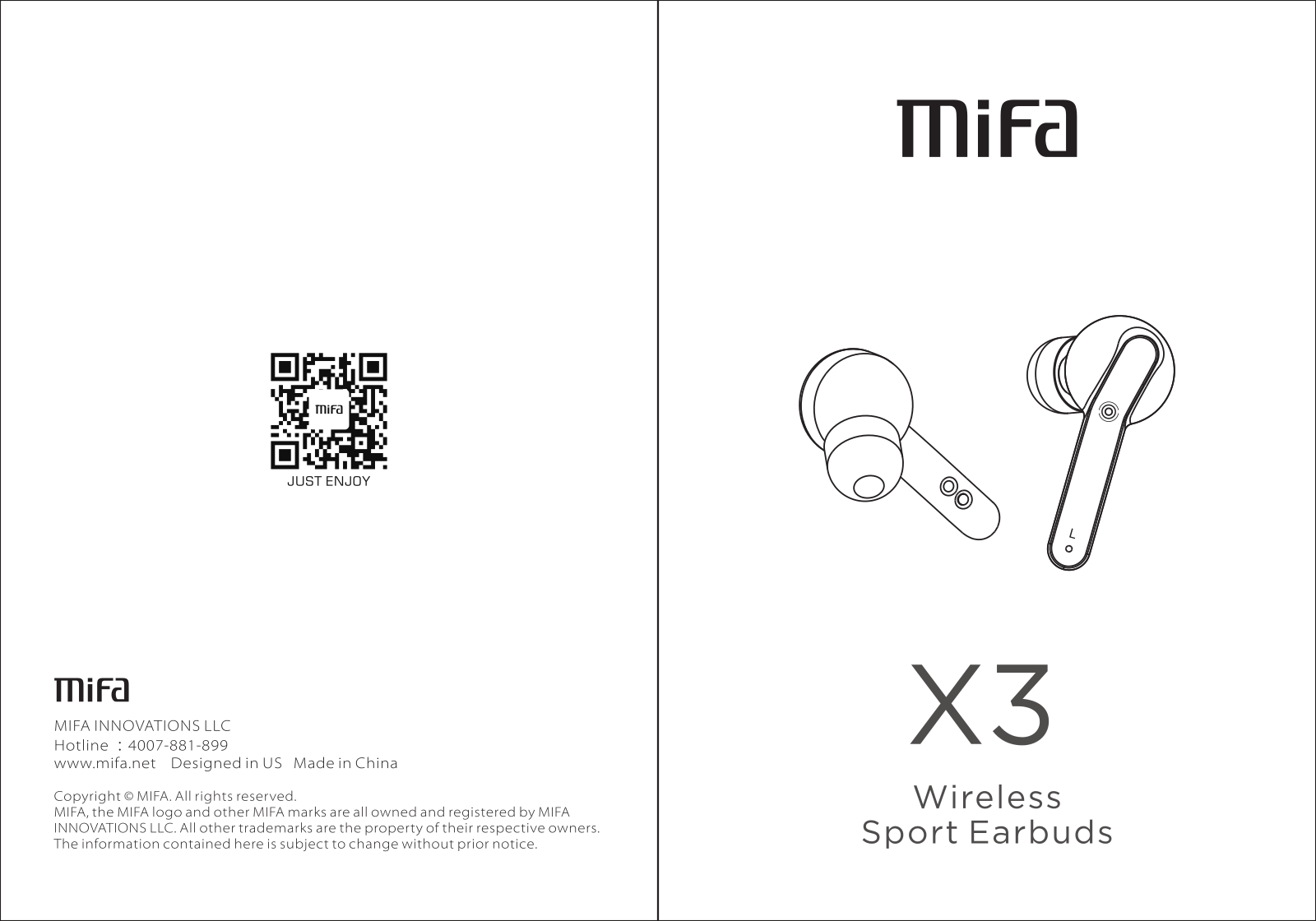 MiFa X3 User Manual